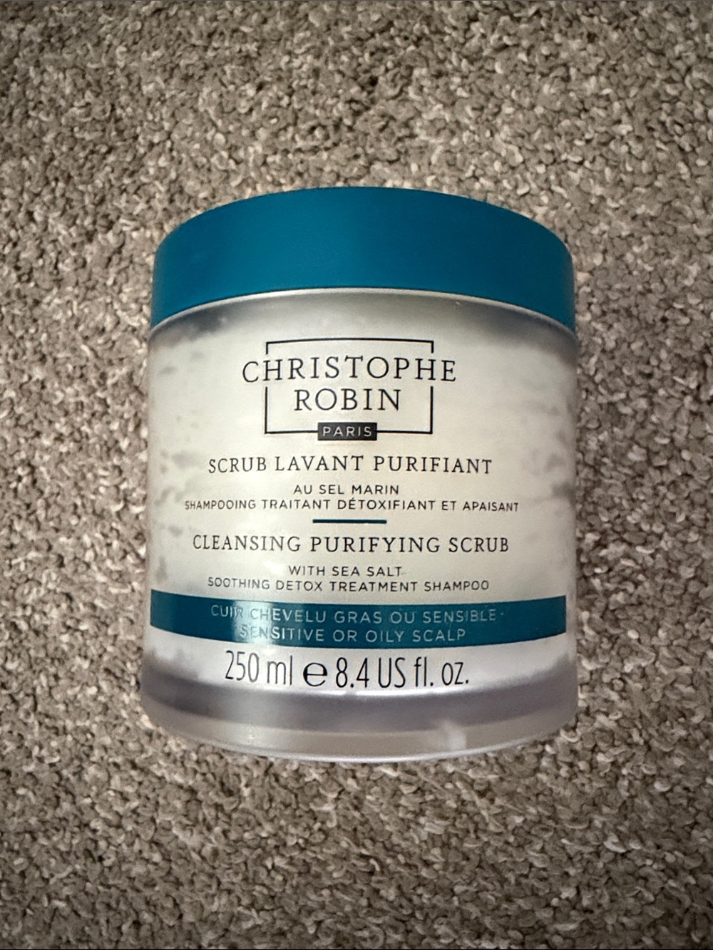 Christophe Robin CLEANSING PURIFYING SCRUB WITH SEA SALT 250ML